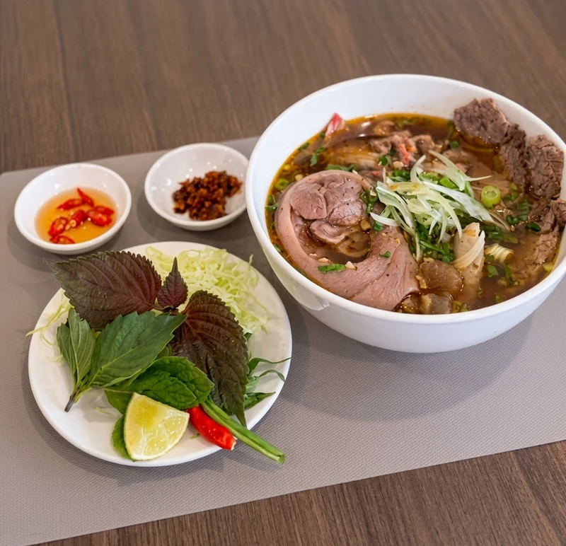 Bun bo hue spicy Vietnamese noodle soup at Grandma&rsquo;s Kitchen in Regina
