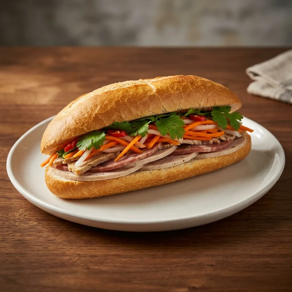 Combo meat banh mi Vietnamese sandwich at Grandma's Kitchen, Regina